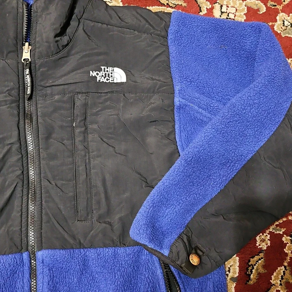 The North Face Denali Men's Jacket Blue/Black Fleece Size Small Full Zip